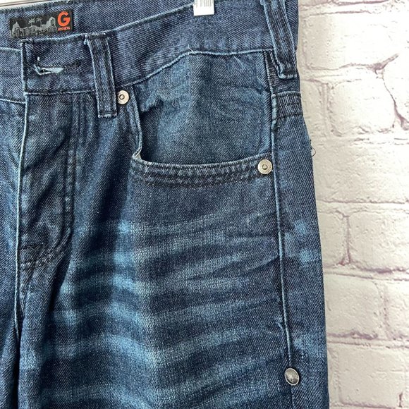 G by Guess Men's Joey Low Boot Cut Blue Jeans. Size: 32 - Picture 4 of 9